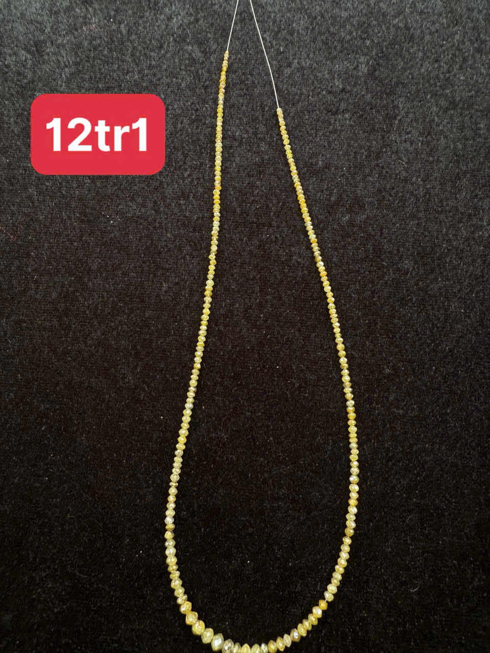 Chuỗi kim cương cắt giác vàng thiên nhiên - Dài 36cm #3