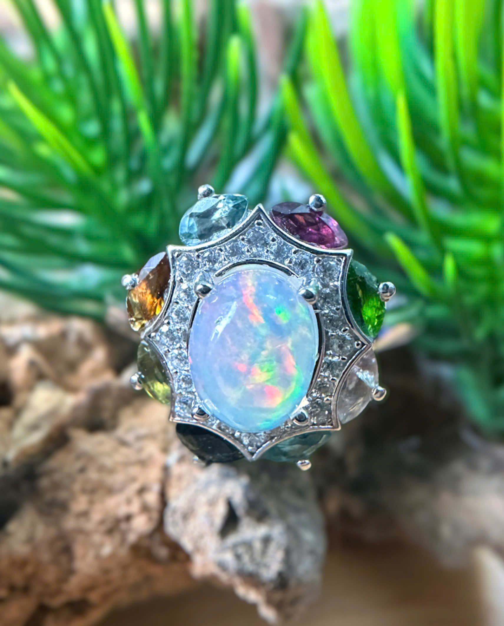 Nhẫn Opal – Tourmaline #4